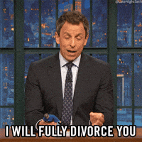 I Will Divorce You Seth Meyers GIF by Late Night with Seth Meyers