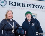 Mayor Karen Douglas with Kirkistown Race Circuit\'s Richard Young.(S3)
